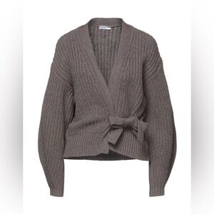 Brown Gray chunky wool sweater